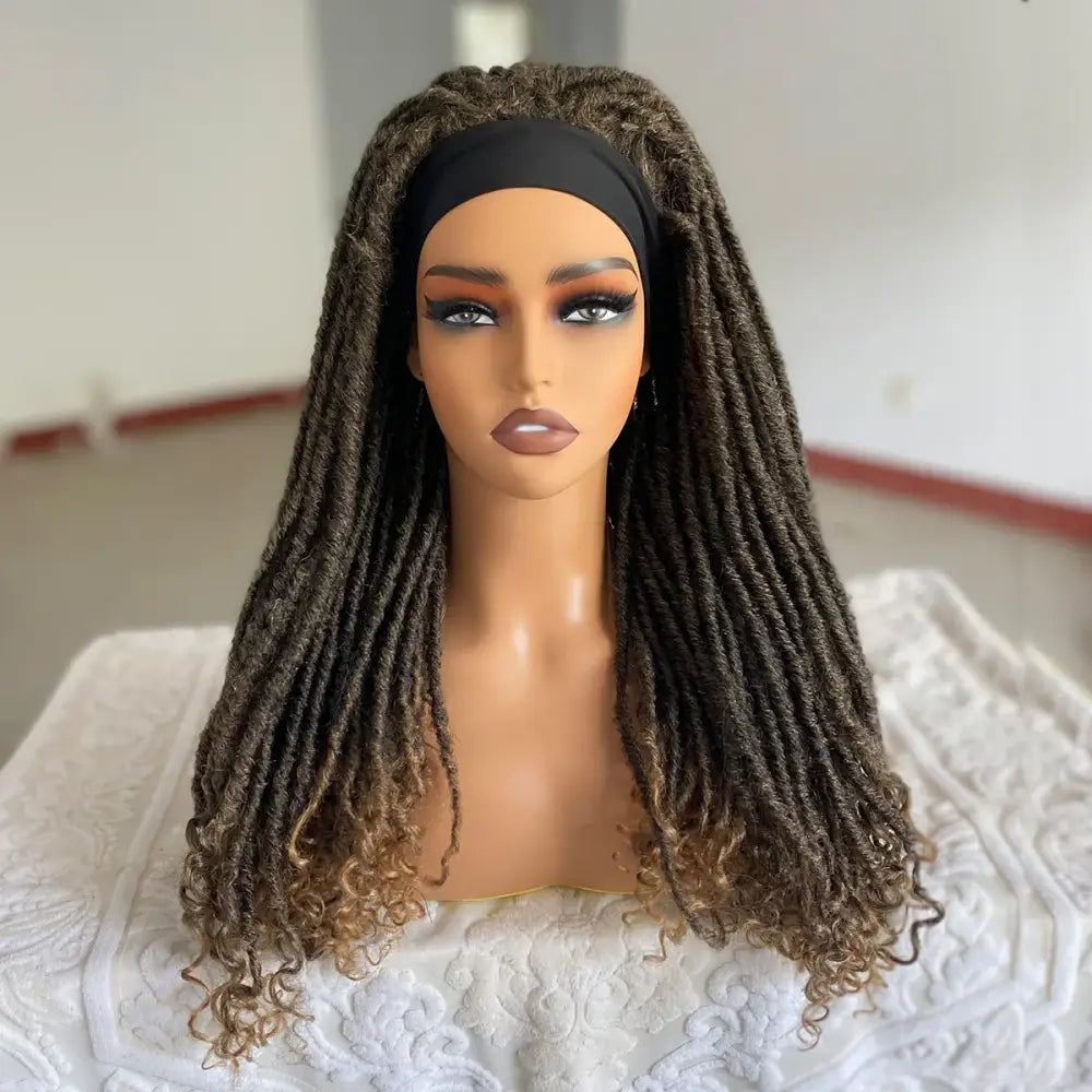 Goddess Locs Ombre Headband Wig for Everyday Beauty and Style - T1B/27