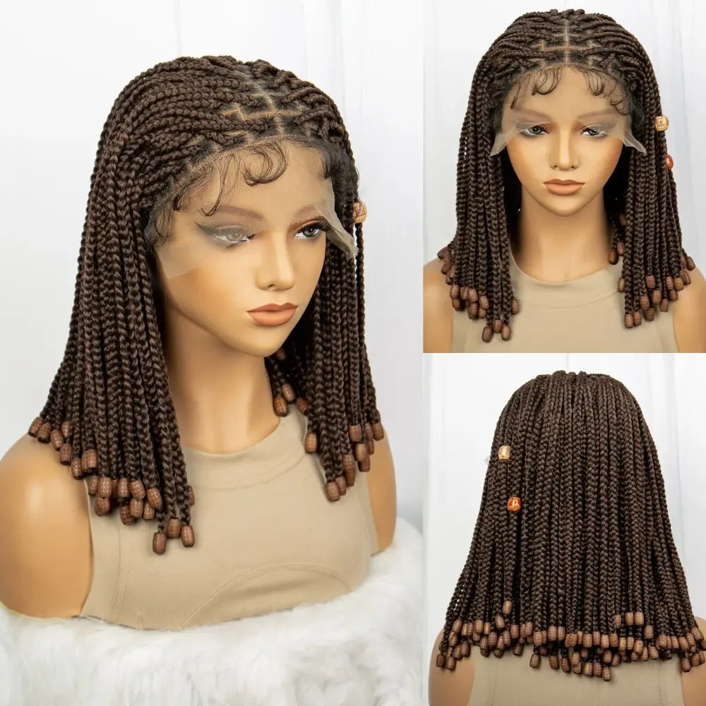 Handcrafted Beaded Braided Wigs for Style and Confidence - 1B30 / 14inches