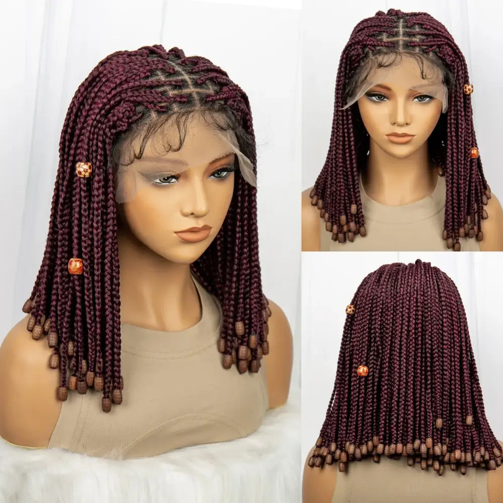 Handcrafted Beaded Braided Wigs for Style and Confidence - 1BBUG / 14inches