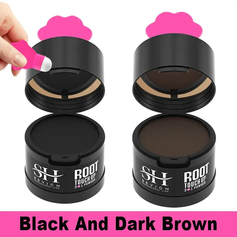 High-Quality Hairline Powder Concealer and Hair Care Products at Queen Afro - black and dk brown