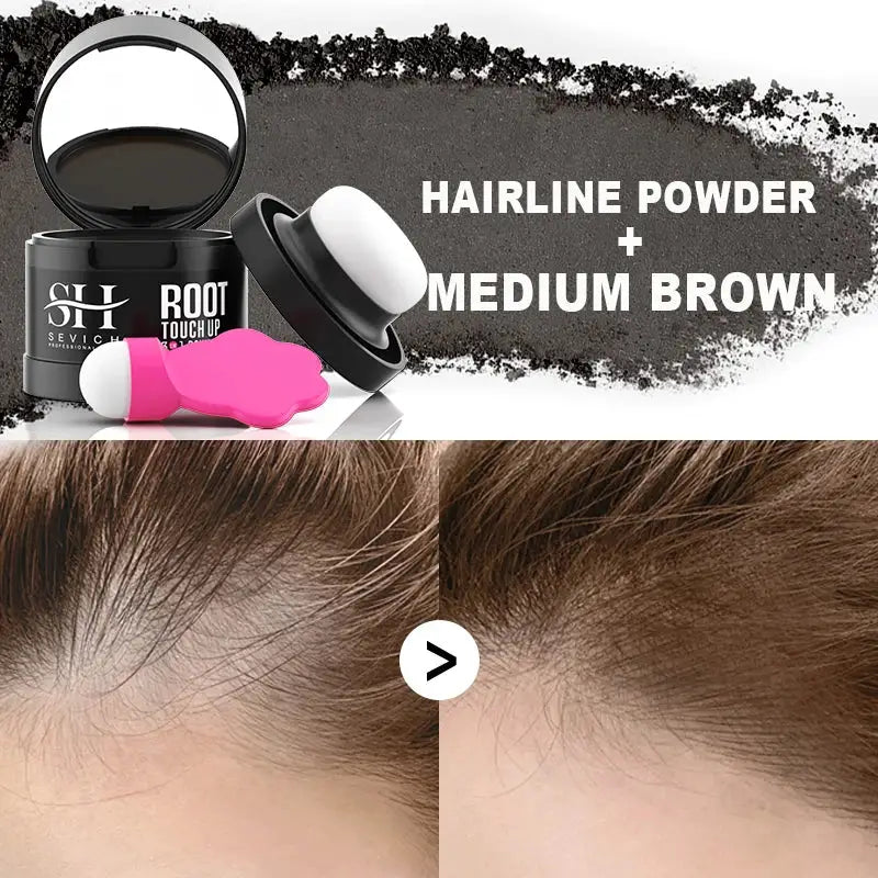 High-Quality Hairline Powder Concealer and Hair Care Products at Queen Afro - med brown