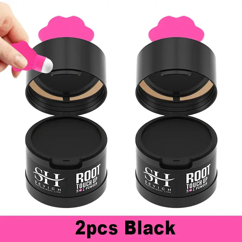 High-Quality Hairline Powder Concealer and Hair Care Products at Queen Afro - 2pcs black