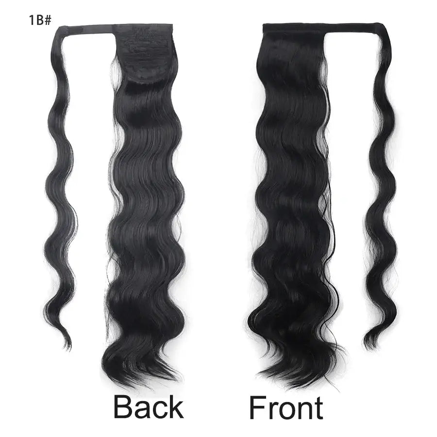 High Quality Synthetic Ponytail for Effortless Body Wave Style - natural black1B / 24inches