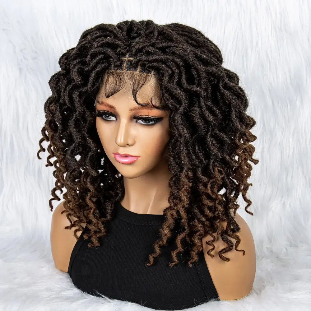 Lace Wig for Effortless Style: Knotless Box Braids Collection - 1B30 / 16inches