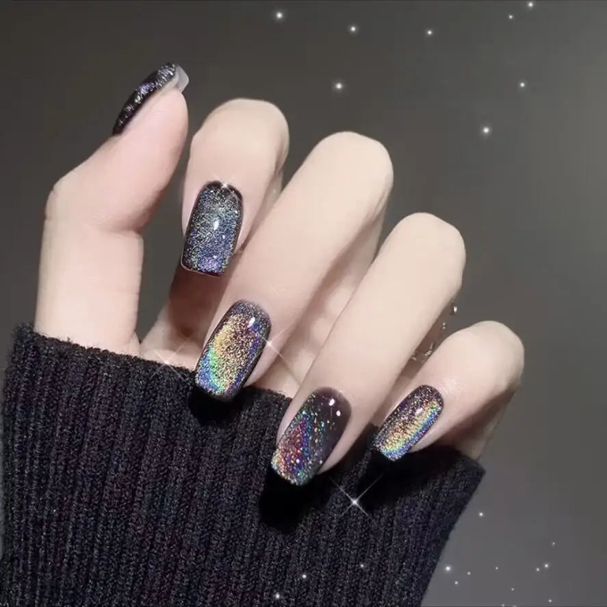 Laser Rainbow Cat’s Eye Nail Products for Unique Beauty Expression - Black Colour (glue)