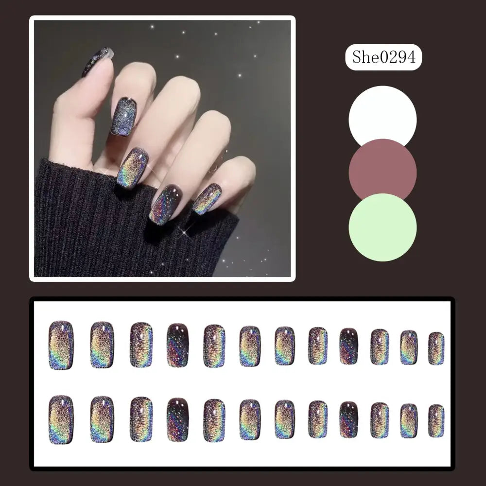 Laser Rainbow Cat’s Eye Nail Products for Unique Beauty Expression - Black Colour (glue)