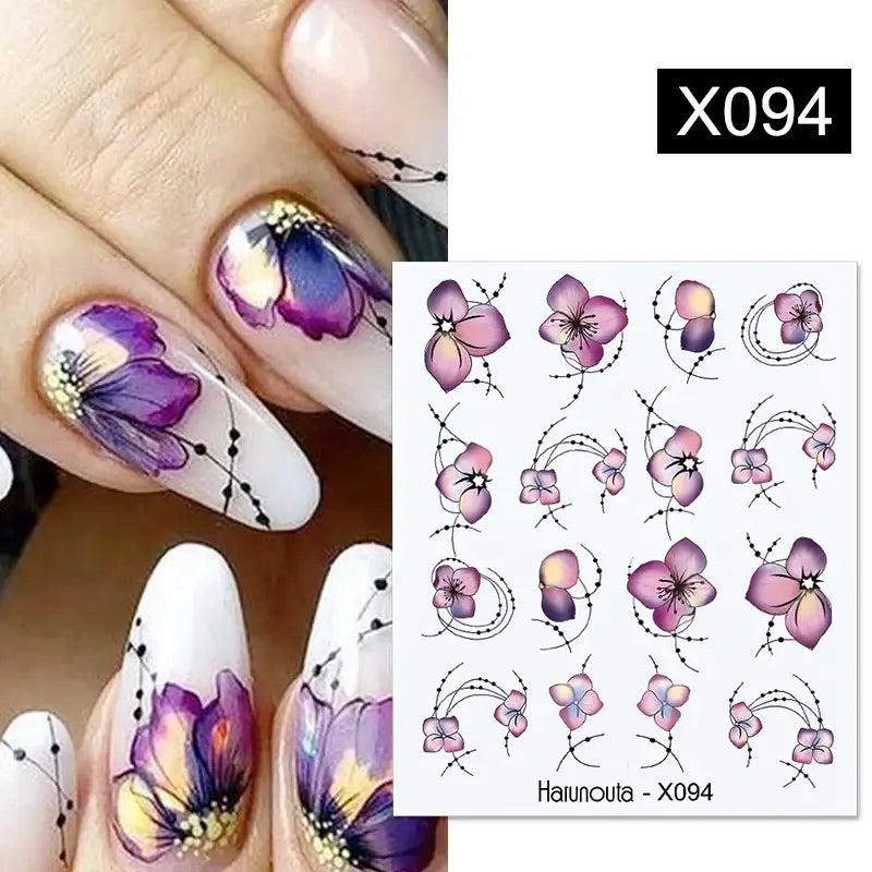 Lavender Spring Flower Nail Decals and Beauty Products at Queen Afro - X094