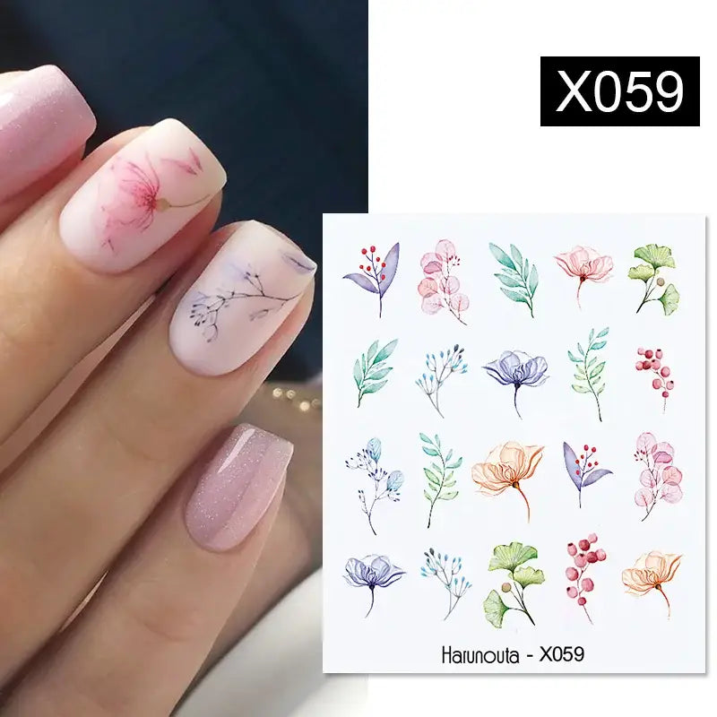 Lavender Spring Flower Nail Decals and Beauty Products at Queen Afro - X059