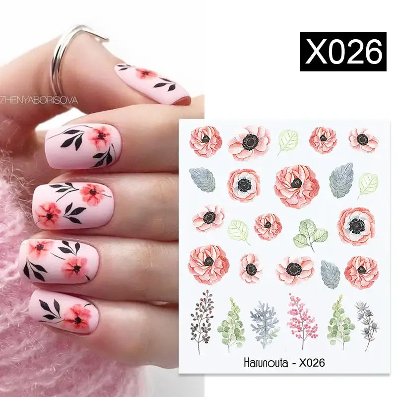 Lavender Spring Flower Nail Decals and Beauty Products at Queen Afro - X026