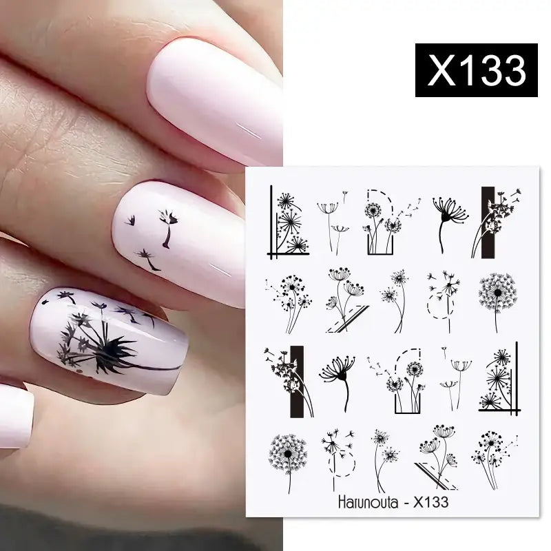 Lavender Spring Flower Nail Decals and Beauty Products at Queen Afro - X133