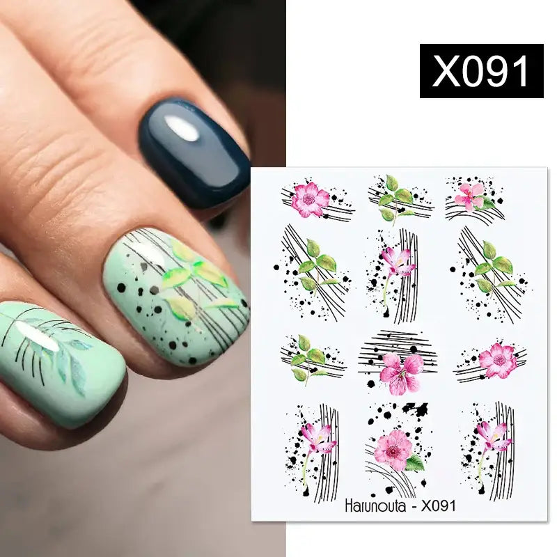 Lavender Spring Flower Nail Decals and Beauty Products at Queen Afro - X091