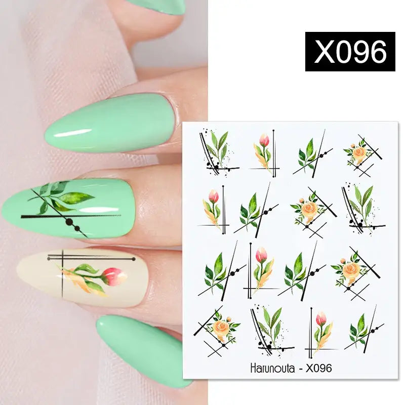 Lavender Spring Flower Nail Decals and Beauty Products at Queen Afro - X096