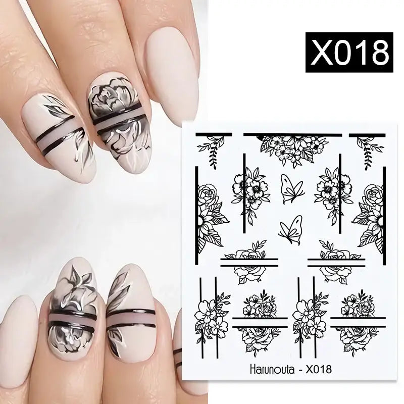 Lavender Spring Flower Nail Decals and Beauty Products at Queen Afro - X018