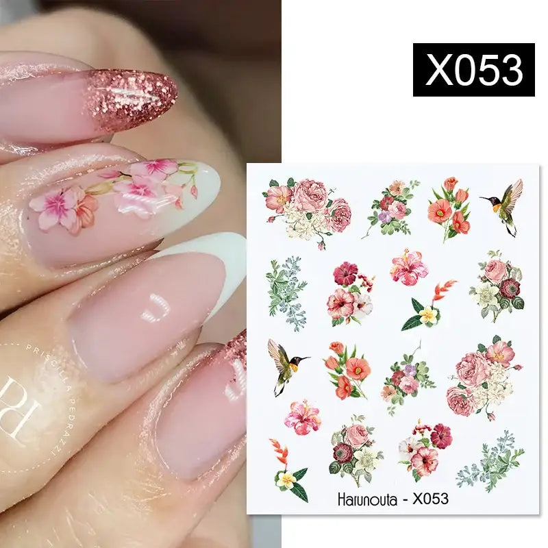 Lavender Spring Flower Nail Decals and Beauty Products at Queen Afro - X053