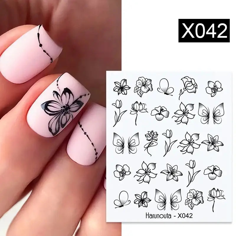 Lavender Spring Flower Nail Decals and Beauty Products at Queen Afro - X042