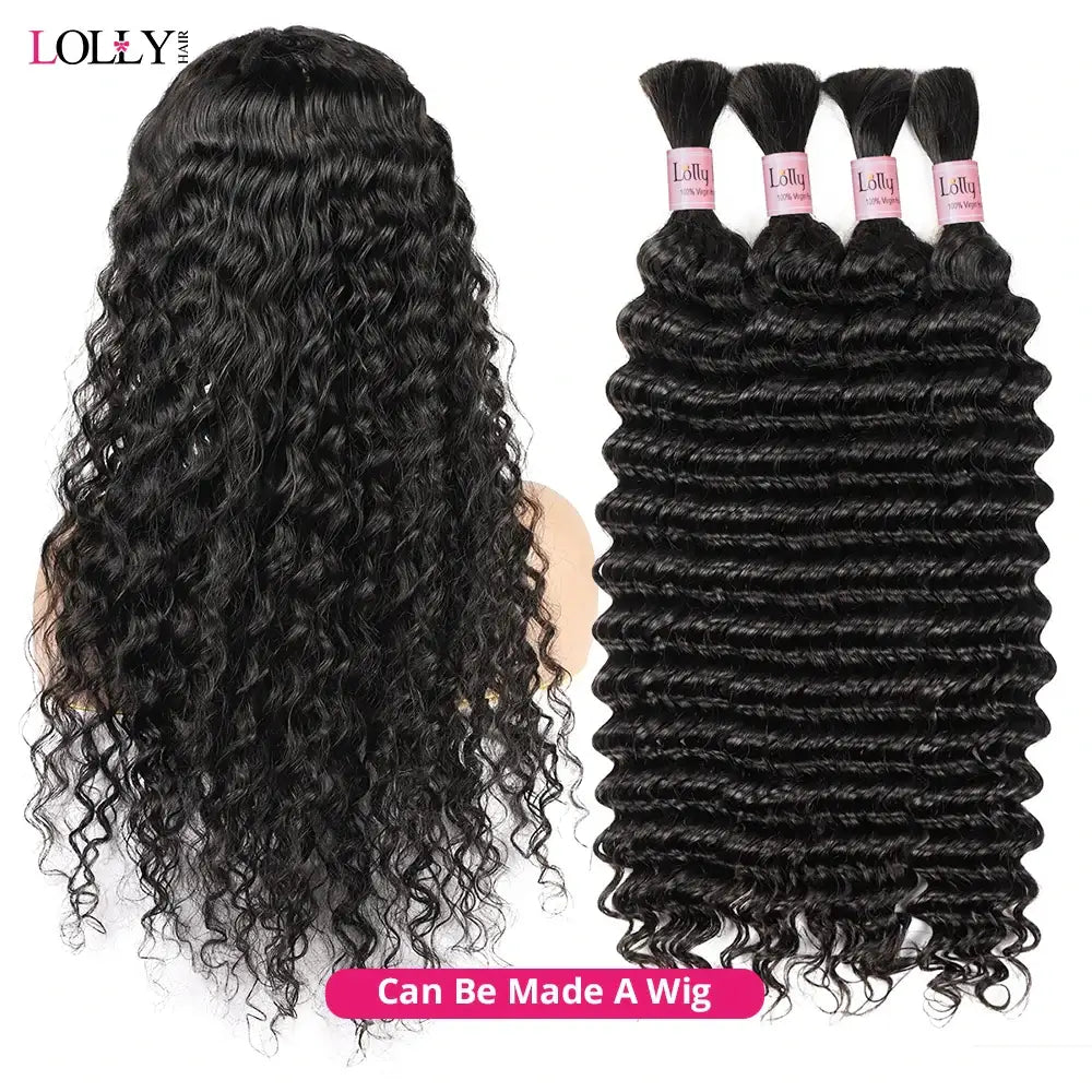 Luxury Deep Wave Human Hair Bundles in Natural Color