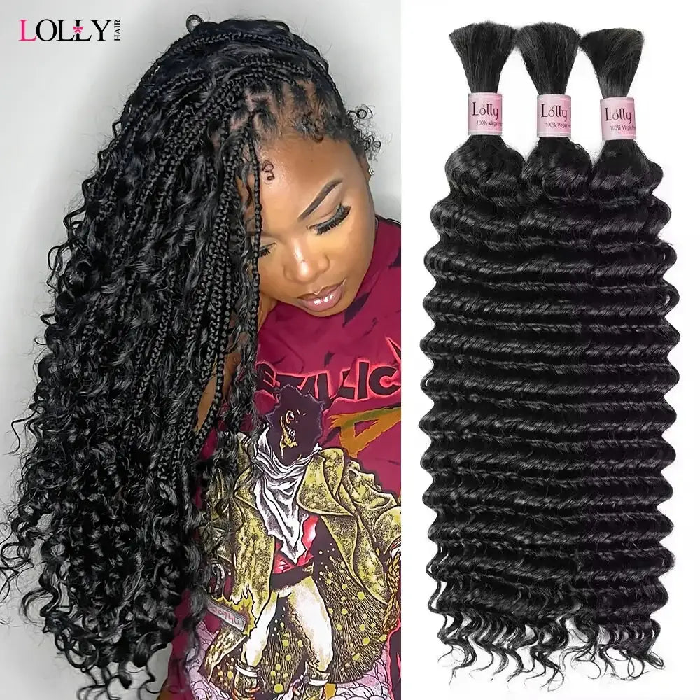 Luxury Deep Wave Human Hair Bundles in Natural Color - natural color / 10inch 1PC / 100g