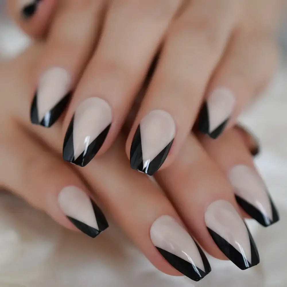 Matt Black Press-On Nails and More at Queen Afro’s Nail Collection - L5160