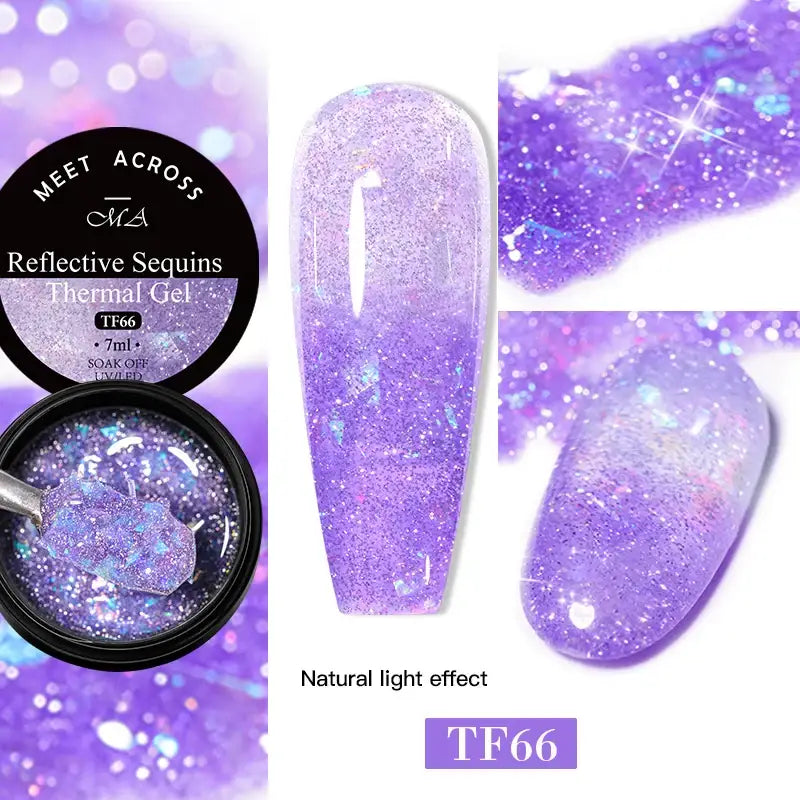 Nail Gel Collection with Macaron Glitter Sequins for Unique Designs - Q52300-6