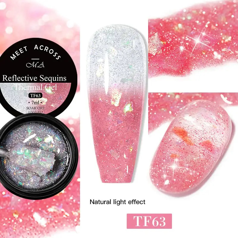 Nail Gel Collection with Macaron Glitter Sequins for Unique Designs - Q52300-3