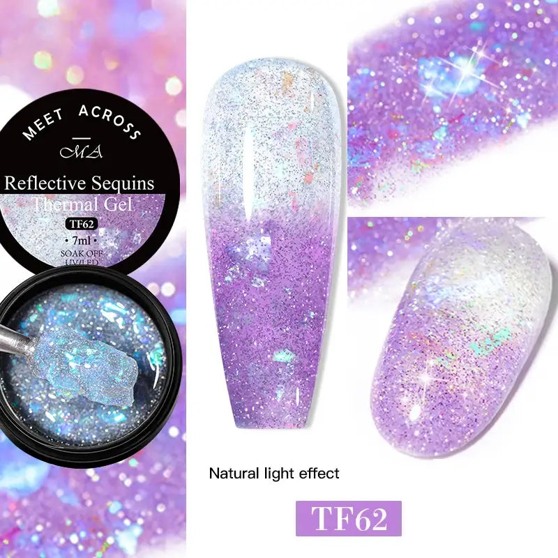 Nail Gel Collection with Macaron Glitter Sequins for Unique Designs - Q52300-2