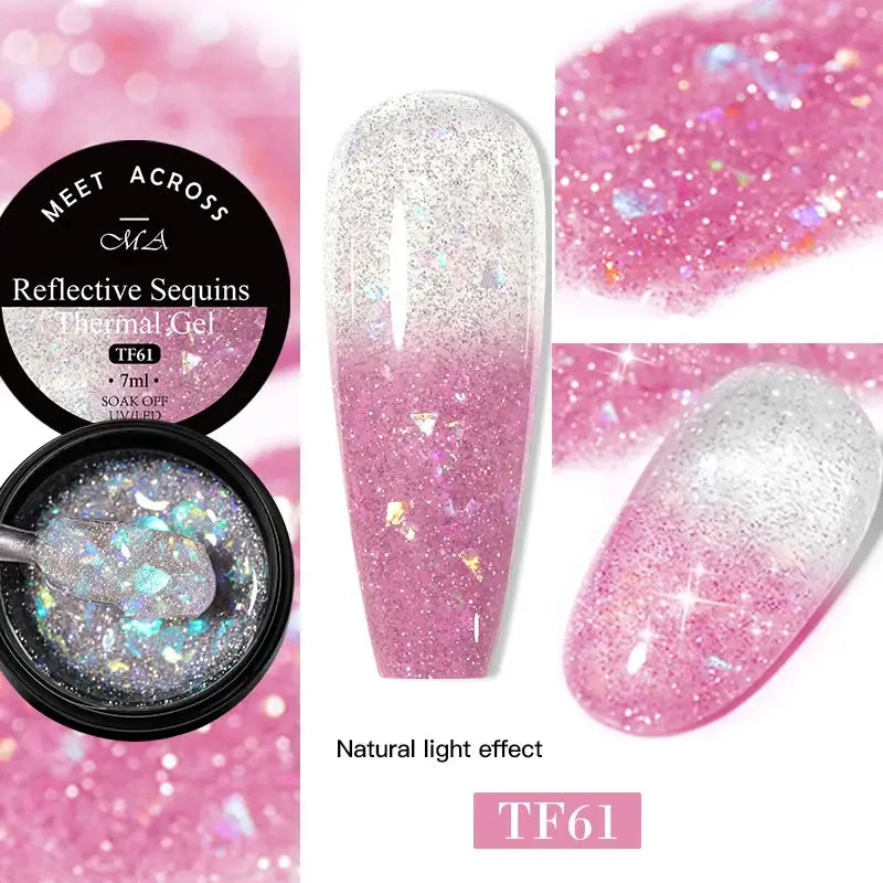 Nail Gel Collection with Macaron Glitter Sequins for Unique Designs - Q52300-1