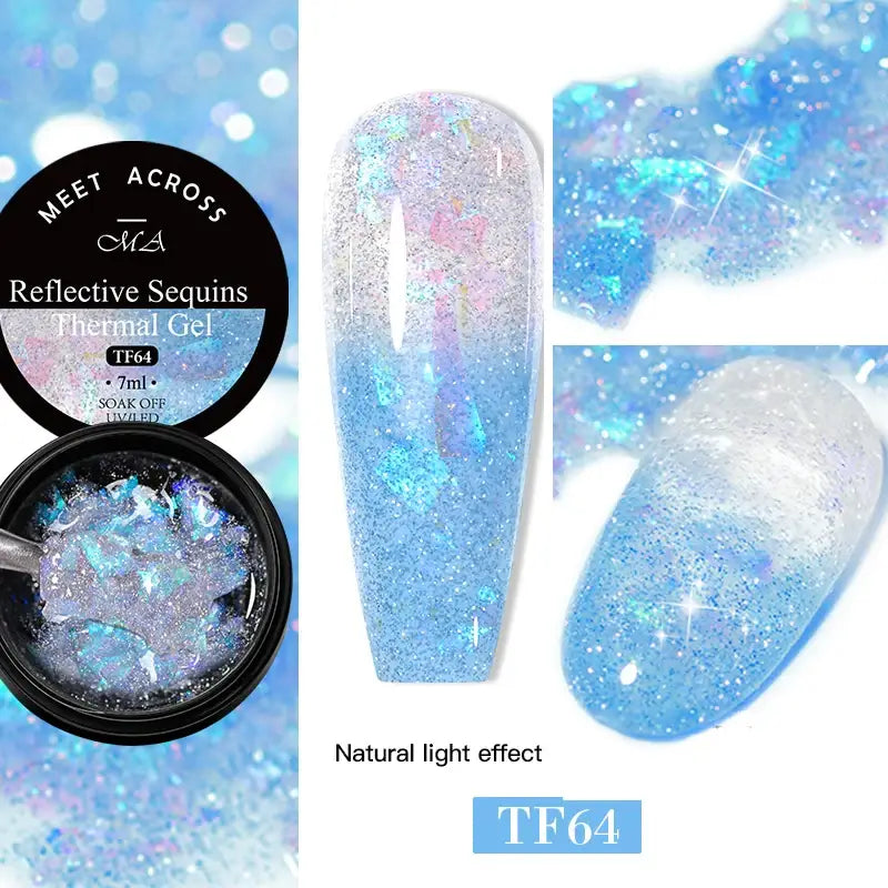 Nail Gel Collection with Macaron Glitter Sequins for Unique Designs - Q52300-4