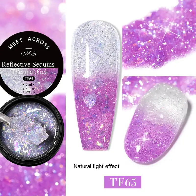 Nail Gel Collection with Macaron Glitter Sequins for Unique Designs - Q52300-5