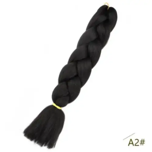 New Arrivals: Black Star Jumbo Braiding Hair for Unique Styles - A2 / 24inches / 1Pcs/Lot