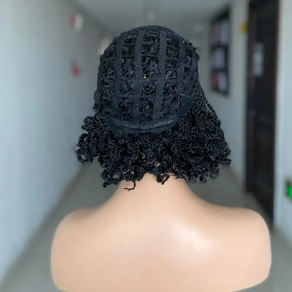 New Arrivals: Box Braided Heat-Resistant Wigs for Unique Style - Model Length