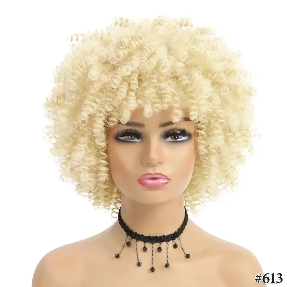 New Arrivals: Embrace Short Afro Kinky and Kinky Curly Wigs - #613 / 1pc / 8inches