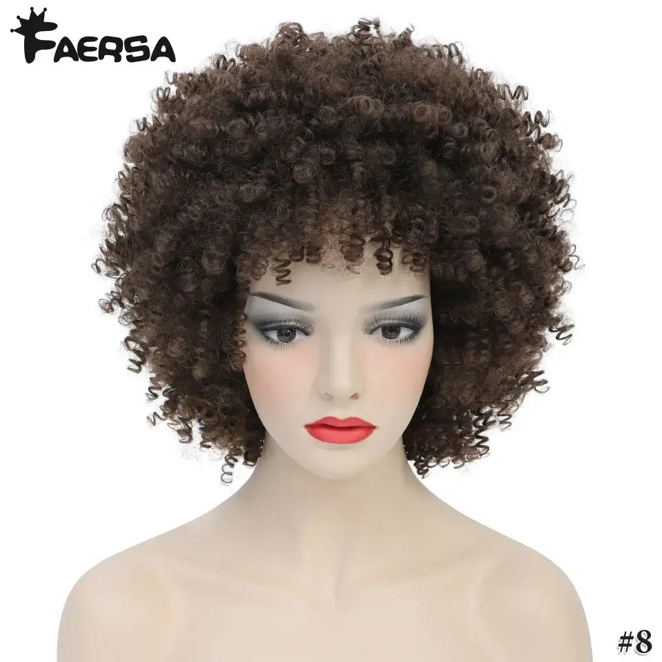 New Arrivals: Embrace Short Afro Kinky and Kinky Curly Wigs - #8 / 1pc / 8inches