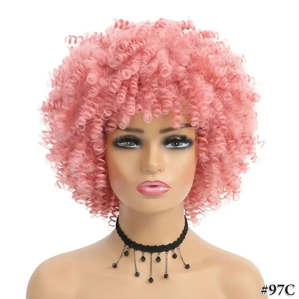 New Arrivals: Embrace Short Afro Kinky and Kinky Curly Wigs - 97C / 1pc / 8inches