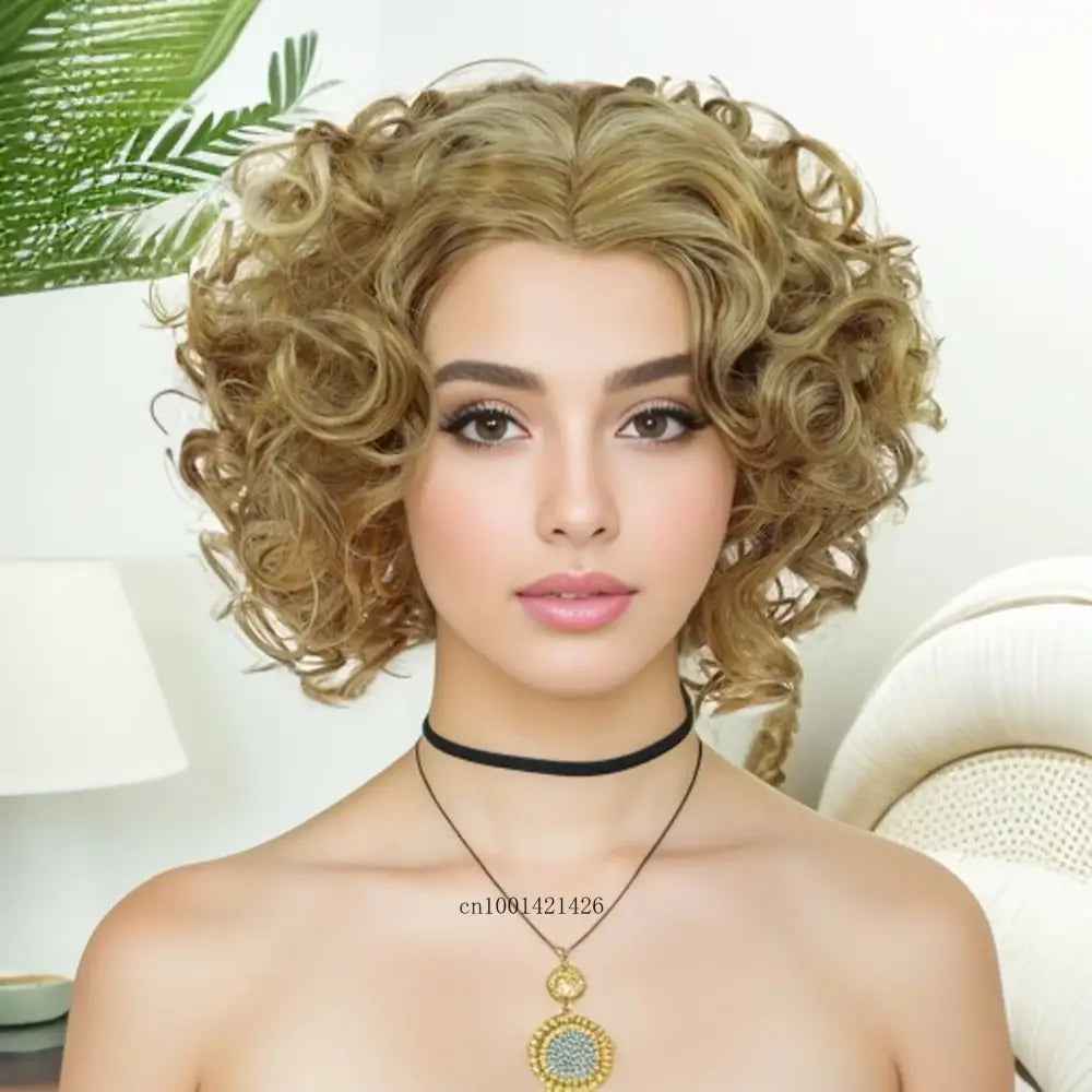 New Arrivals: Stylish Afro Curly Wigs for Your Unique Look - Blonde Highlights