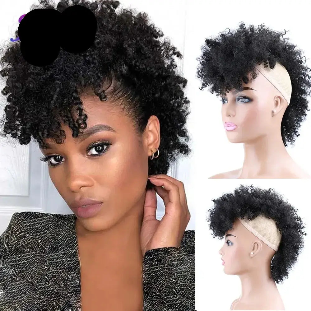 New Arrivals: Stylish Lydia Synthetic Afro Kinky Curly Options - T1B/Burgundy