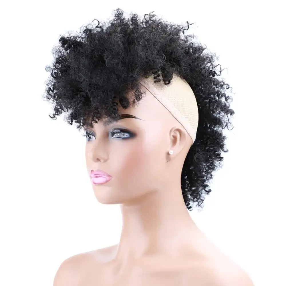 New Arrivals: Stylish Lydia Synthetic Afro Kinky Curly Options - #1B