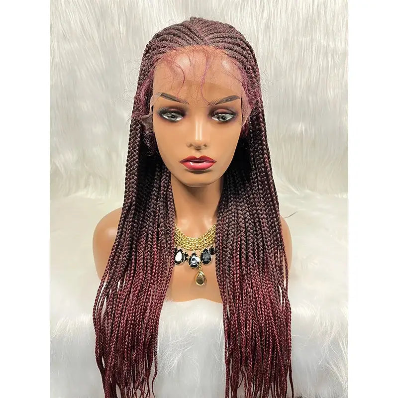 New Arrivals: Trendy Cornrow Box Braided Wigs at Queen Afro - 1B-99J / 24inches