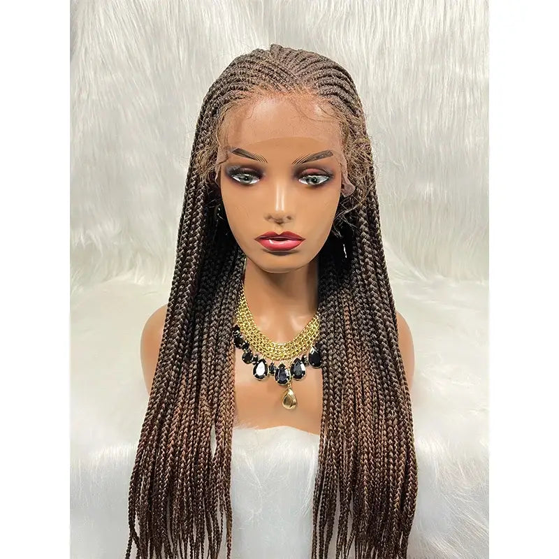 New Arrivals: Trendy Cornrow Box Braided Wigs at Queen Afro - 1B30 / 24inches