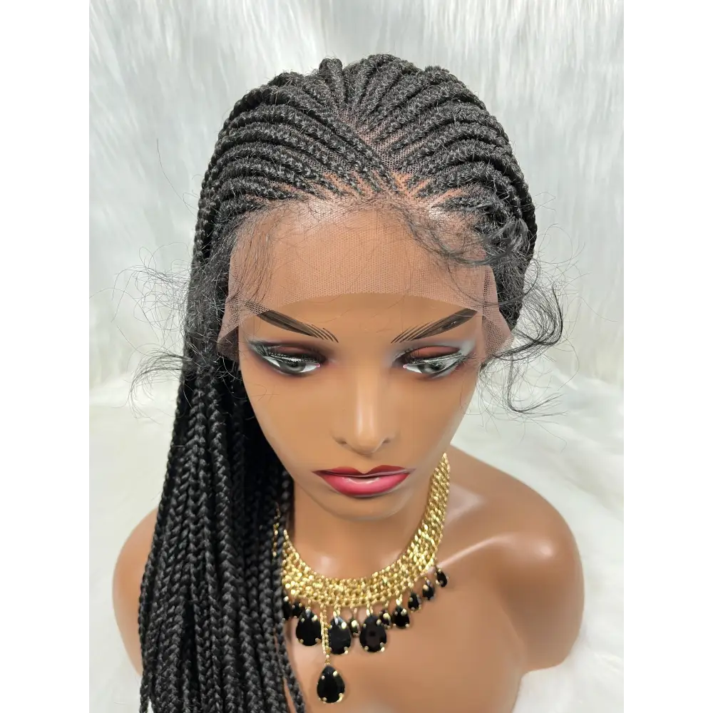 New Arrivals: Trendy Cornrow Box Braided Wigs at Queen Afro