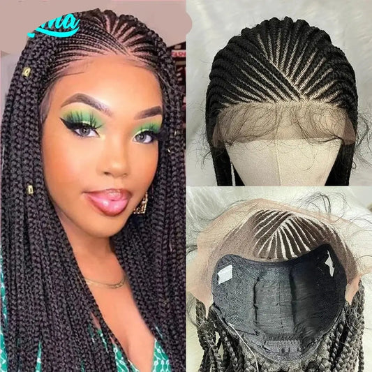 New Arrivals: Trendy Cornrow Box Braided Wigs at Queen Afro