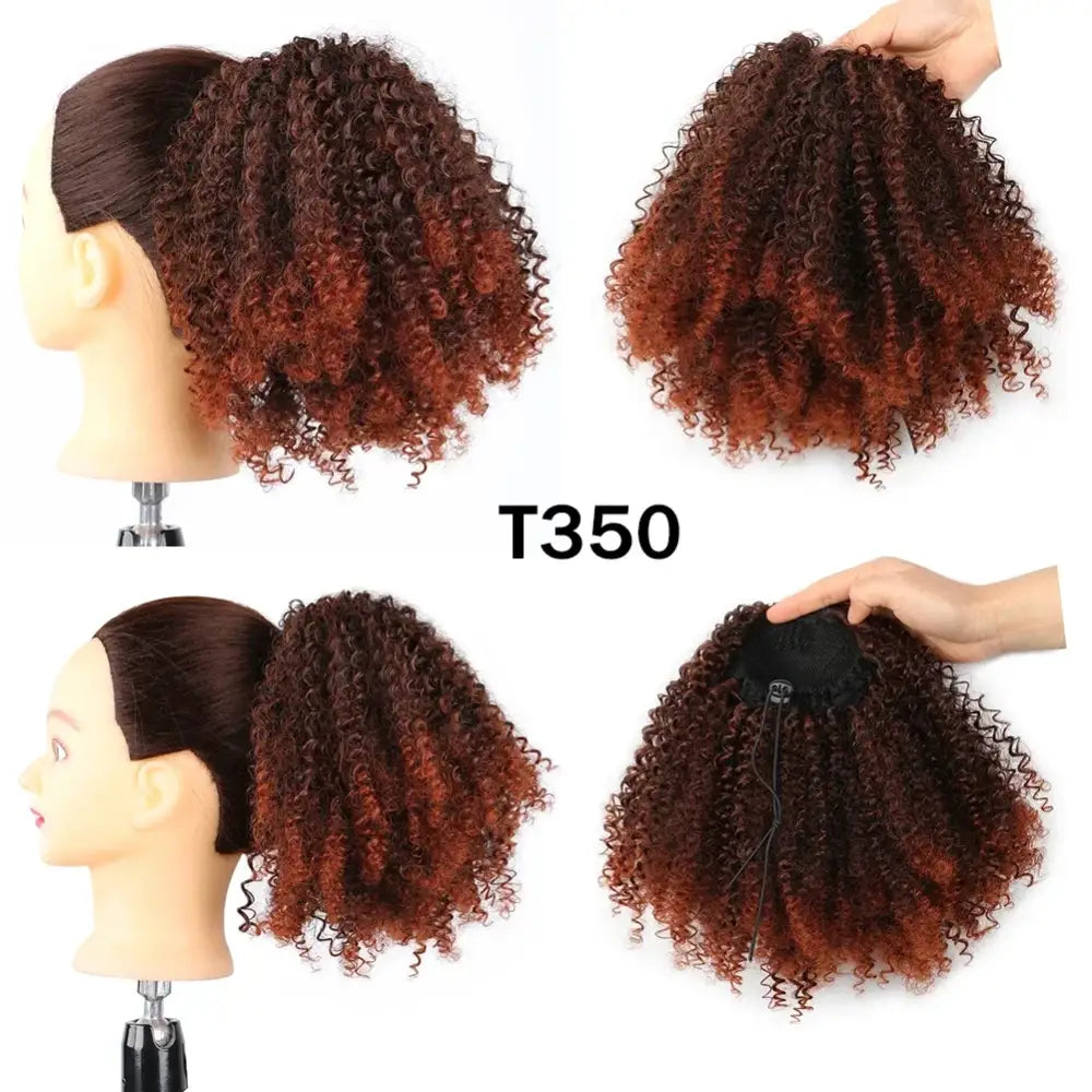 New Arrivals: Trendy Ponytail Extensions and Afro Puff Drawstrings - T1B-350 / 1pc / 10inches