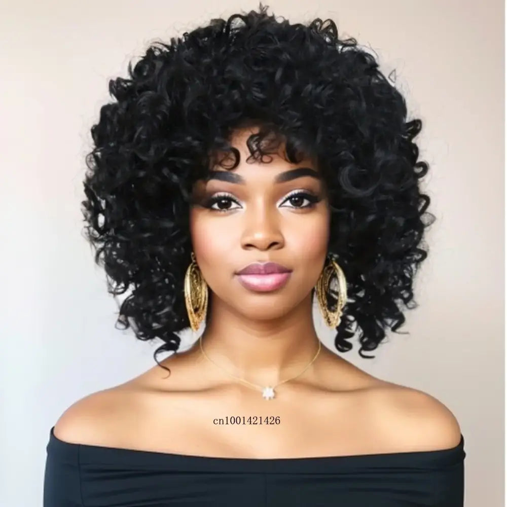 New Arrivals: Trendy Short Afro Curly and Curly Bob Wigs - Black