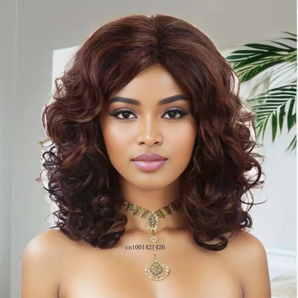 New Arrivals: Trendy Short Afro Curly and Curly Bob Wigs - Brown 1