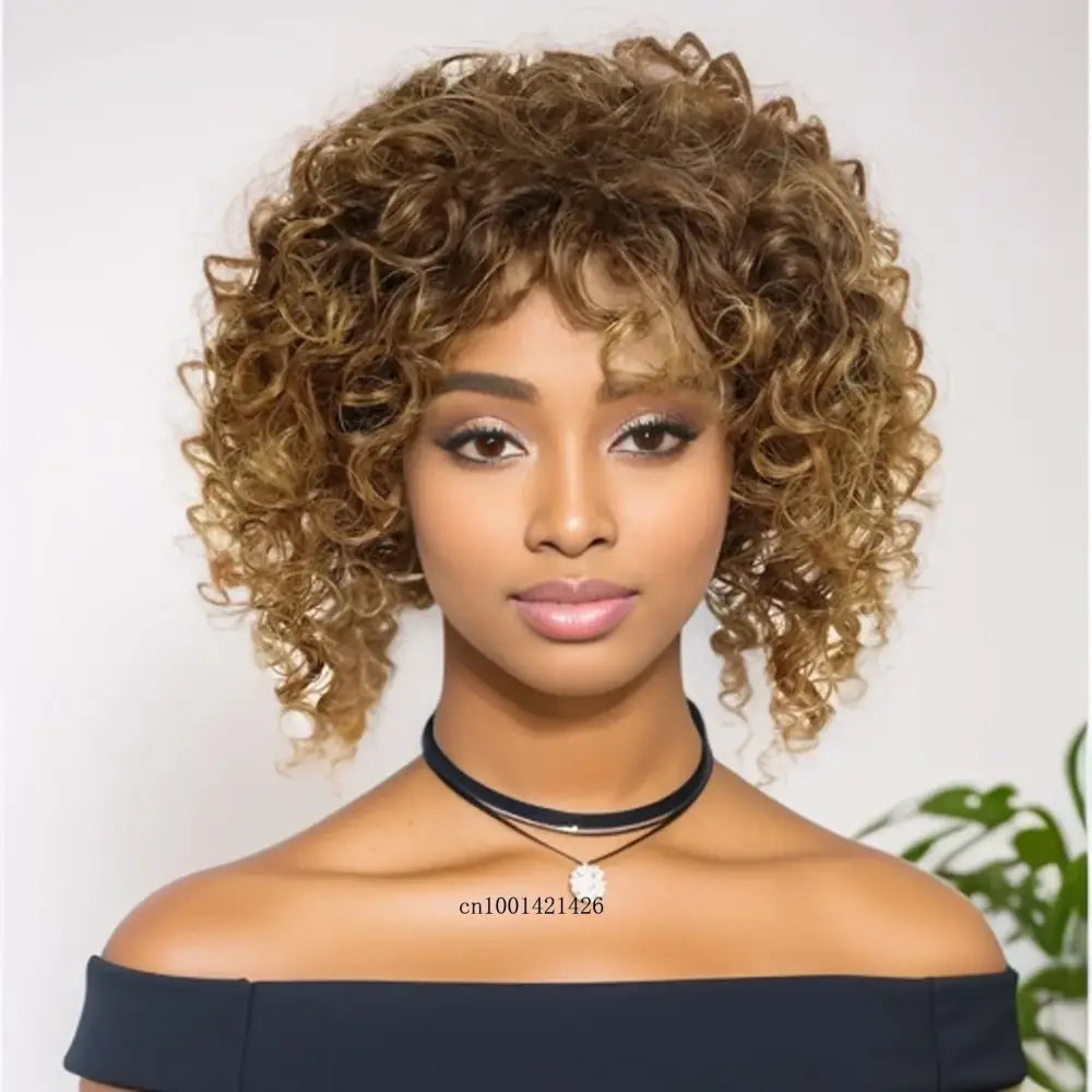 New Arrivals: Trendy Short Afro Curly and Curly Bob Wigs - Ombre Blonde