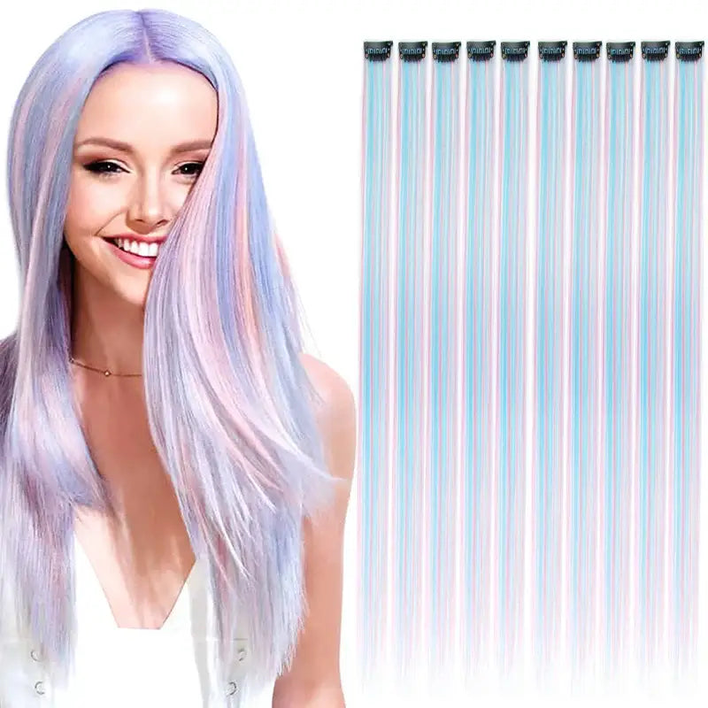 New Arrivals: Trendy Straight Colored Clip-In Hair Extensions - 1B/27HL / 22INCHES