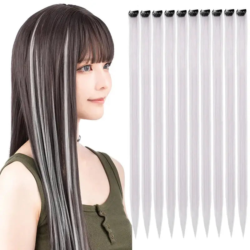 New Arrivals: Trendy Straight Colored Clip-In Hair Extensions - 25# / 22INCHES