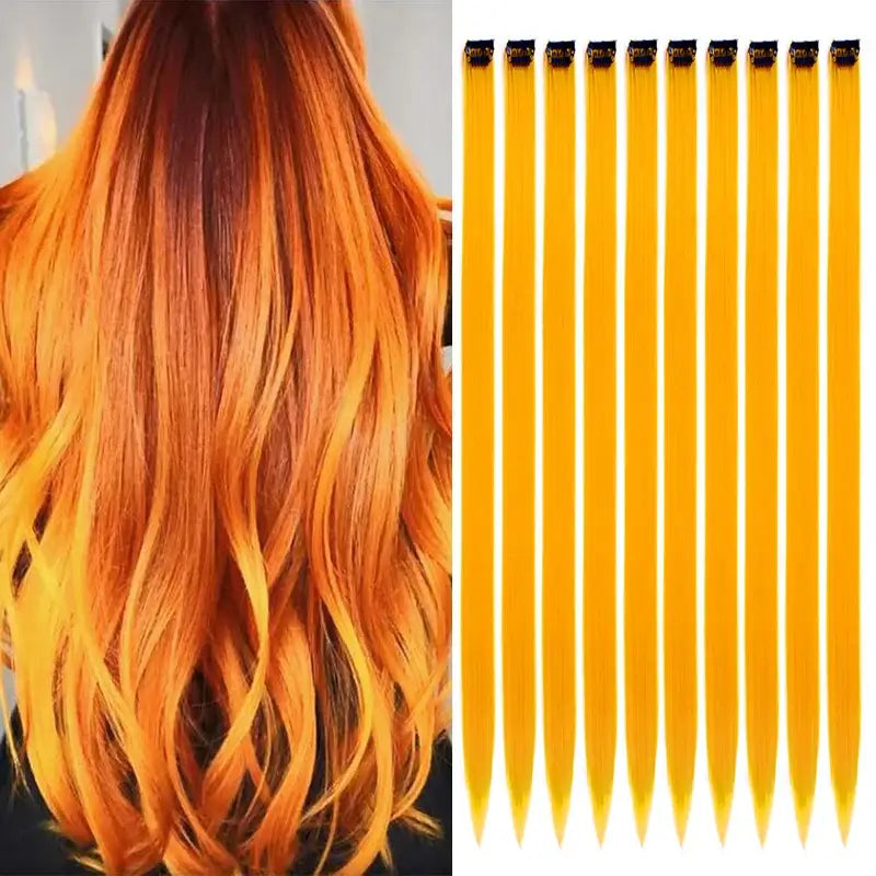 New Arrivals: Trendy Straight Colored Clip-In Hair Extensions - #35 / 22INCHES