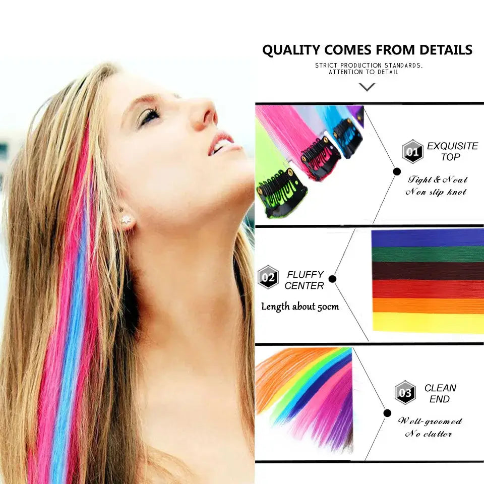 New Arrivals: Trendy Straight Colored Clip-In Hair Extensions