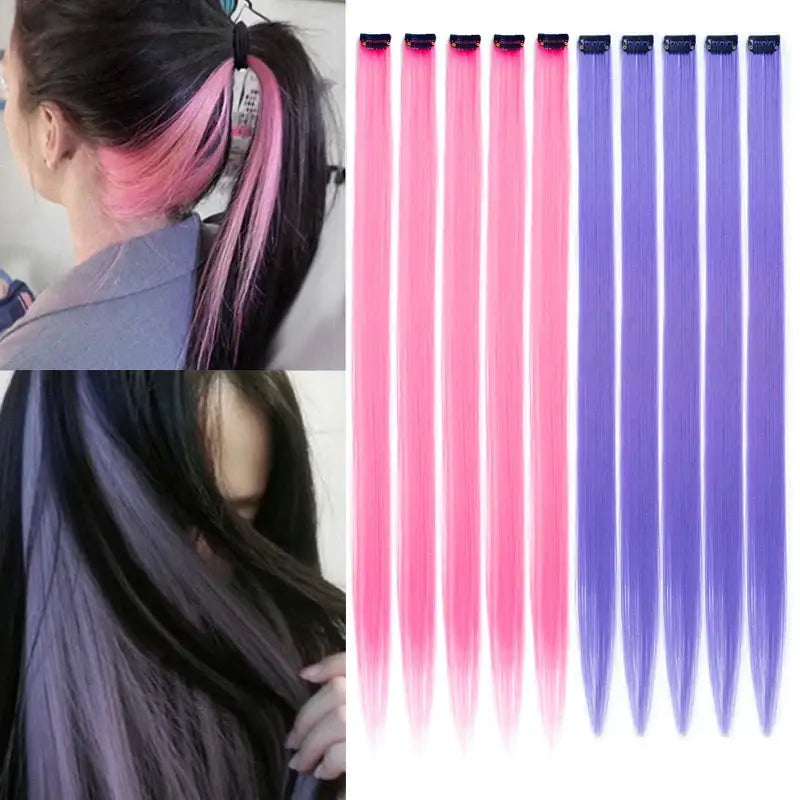 New Arrivals: Trendy Straight Colored Clip-In Hair Extensions - #60 / 22INCHES