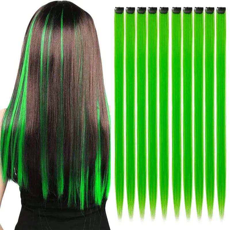 New Arrivals: Trendy Straight Colored Clip-In Hair Extensions - Bug / 22INCHES